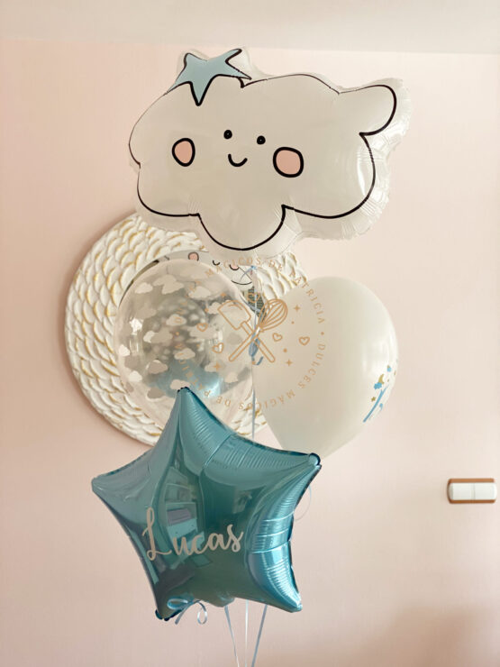 Globos helio nubes