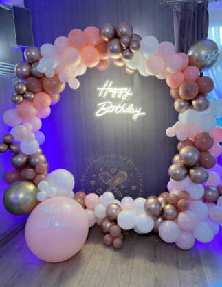 Arco de globos Happy Birthday
