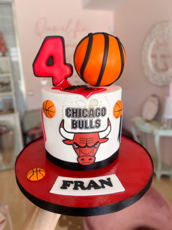 Tarta decorada baloncesto Chicago Bulls