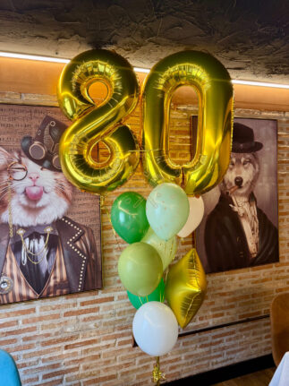 Globos 80 cumpleaños