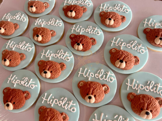 Galletas baby shower y bautizo osito