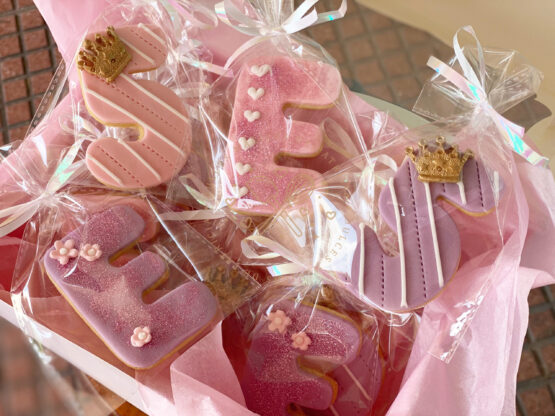 Galletas decoradas princesas con purpurina