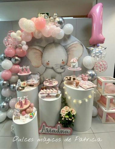 Mesa dulce cumpleaños elefante