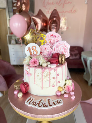 Tarta decorada 18 años