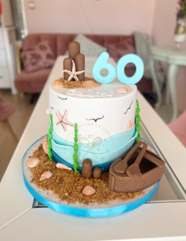 Tarta decorada 60 años marinera