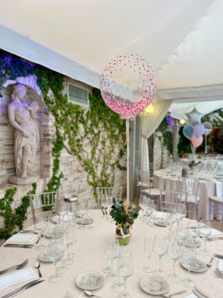 Globo burbuja centro mesa