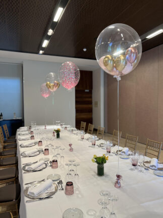 Globo burbuja centro mesa