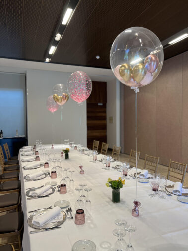 Globo burbuja centro mesa
