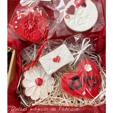 Dulces Mágicos de Patricia caja san valentín galletas para ti