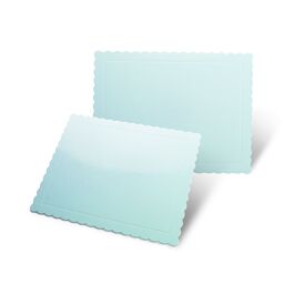 base fina rectangular bordes ondulados azul bebé