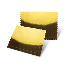 base fina rectangular bordes ondulados dorada