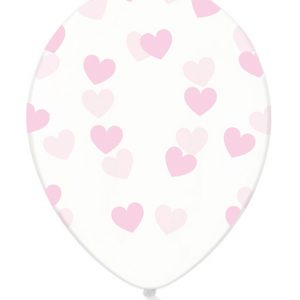 globo helio transparente corazones ROSA