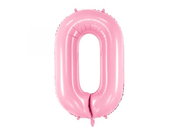 globo numero 0 rosa foil helio