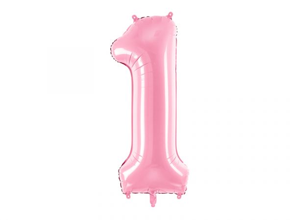 globo numero 1 rosa foil helio