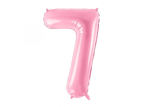 globo numero 7 rosa foil helio