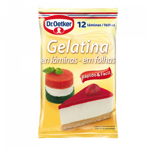 gelatina en laminas 12 unidades dr.oetker