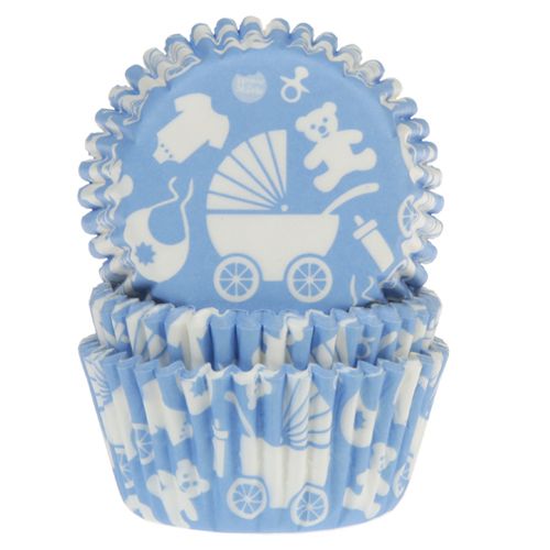 capsulas cupcakes houseofmarie motivo bebé en color azul