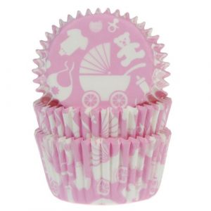 capsulas cupcakes houseofmarie motivo bebé en color rosa