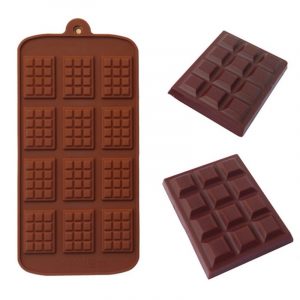 molde silicona mini tabletas de chocolate