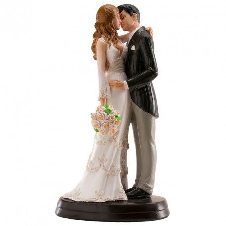 figura decorativa tarta boda pareja beso