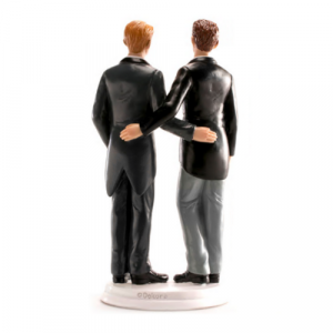 figura decorativa tarta boda pareja de hombres