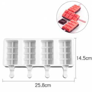 molde silicona helado con cuadraditos