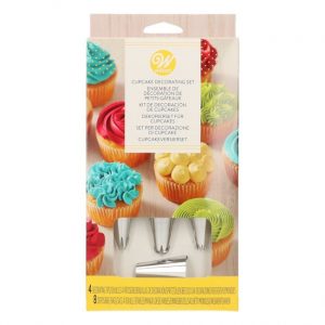 set 8 mangas pasteleras y 4 boquillas para decorar cupcakes marca Wilton
