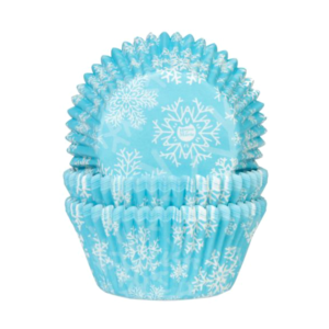 capsulas cupcakes house of marie azules con copos de nieve