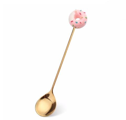 mini cuchara donuts rosa