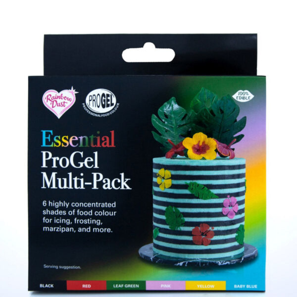 progel pack de 6 colorantes en gel multipack essentials esenciales