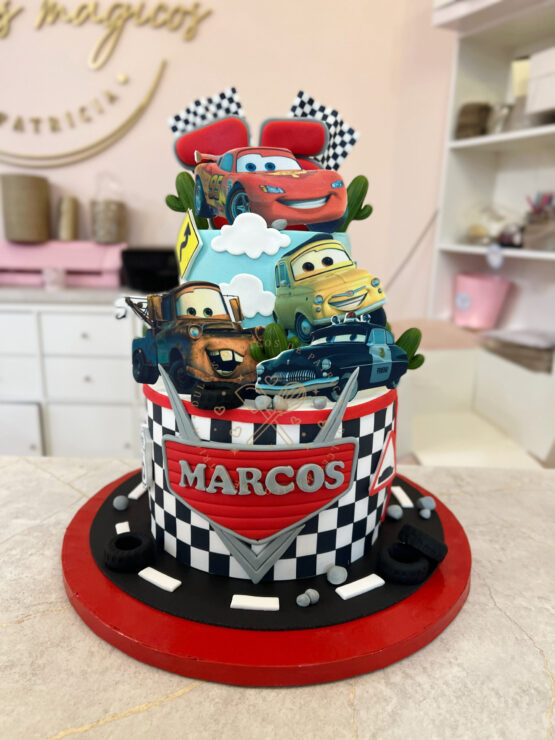 Tarta decorada infantil cars