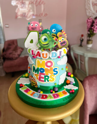tarta decorada infantil Monster