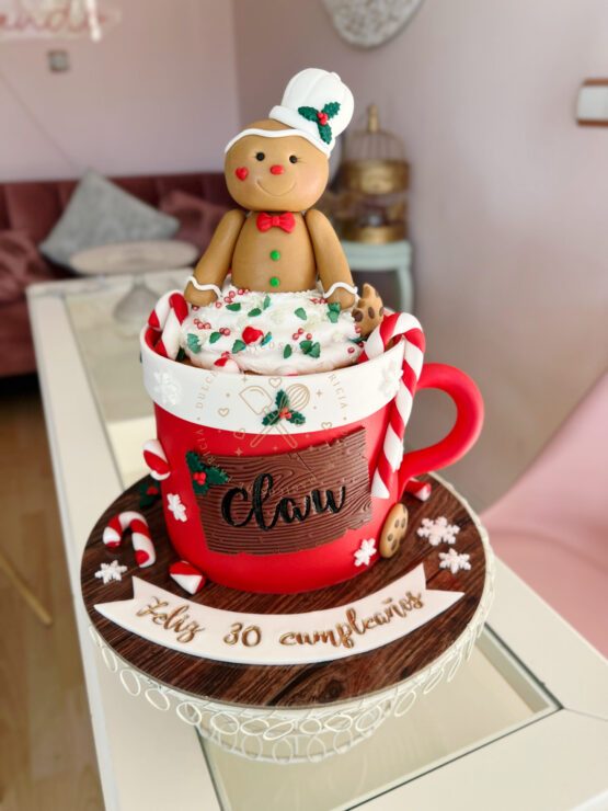 Tarta muñeco de Jengibre Navidad