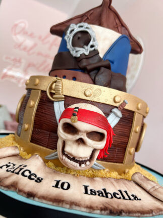 Tarta decorada piratas