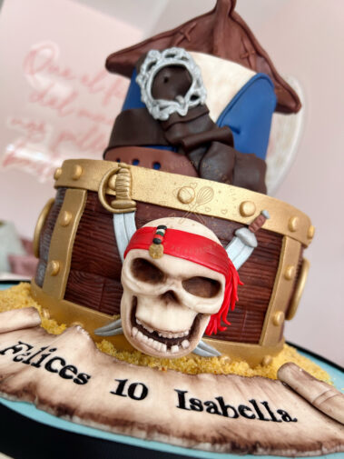 Tarta decorada piratas