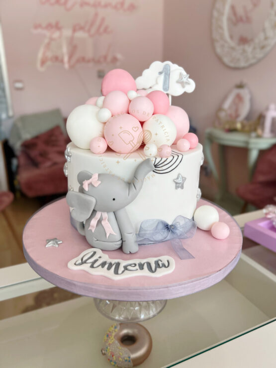 Tarta decorada infantil elefante