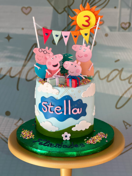 tarta decorada infantil Peppa pig