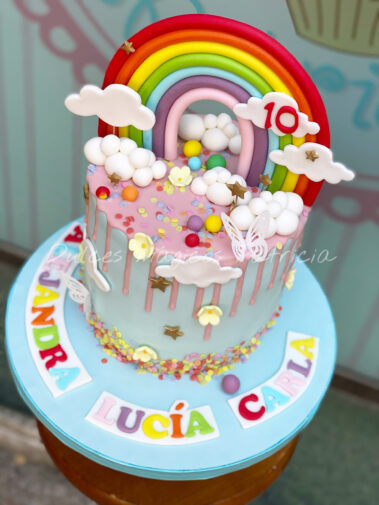 Tarta infantil Arcoíris