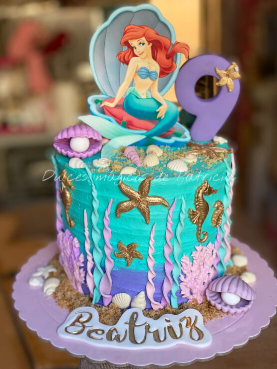 Tarta infantil La sirenita