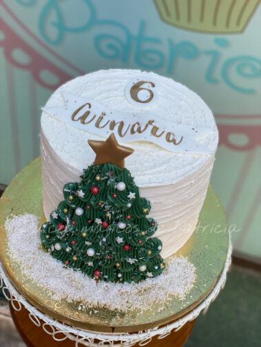 Tarta decorada árbol de navidad