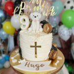 Tarta de comunión con perrito