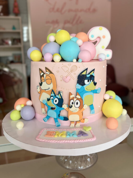 Tarta decorada infantil bluey
