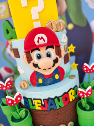 Tarta decorada Mario Bross
