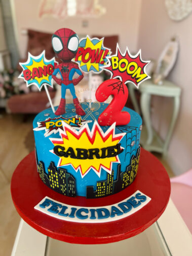 Tarta decorada infantil spiderman
