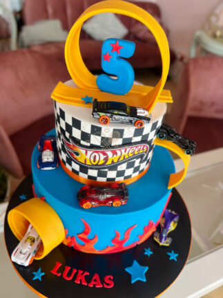 Tarta decorada infantil Hot Wheels