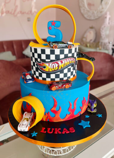 Tarta decorada infantil Hot Wheels