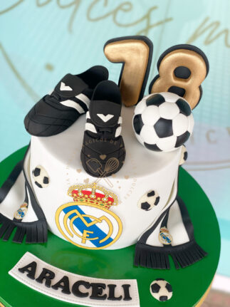 Tarta decorada fútbol Real Madrid