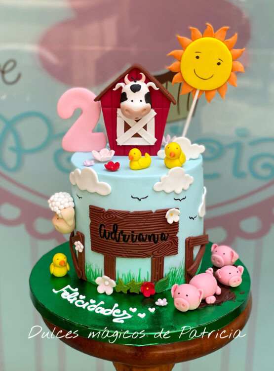 Tarta infantil la granja