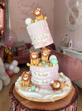 Tarta decorada leoninos