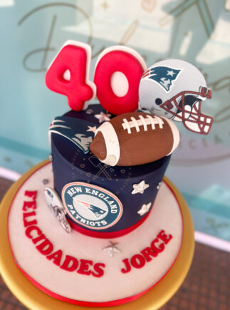 Tarta decorada Rugby New England Patriots